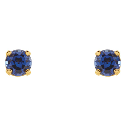Natural Blue Sapphire Youth Earrings