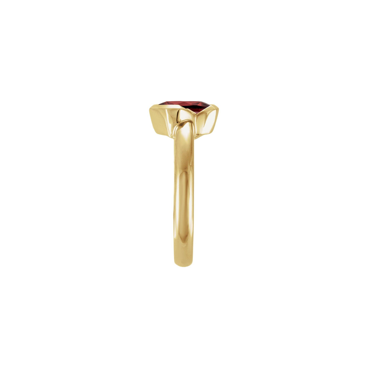 Natural Mozambique Garnet Solitaire Ring