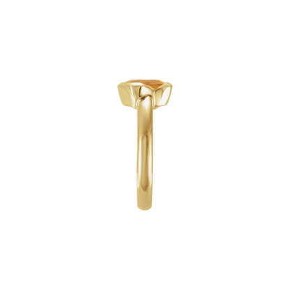 Natural Citrine Solitaire Ring