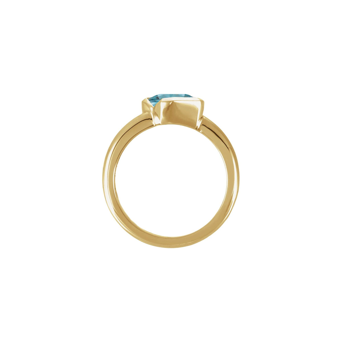 Natural Sky Blue Topaz Solitaire Ring