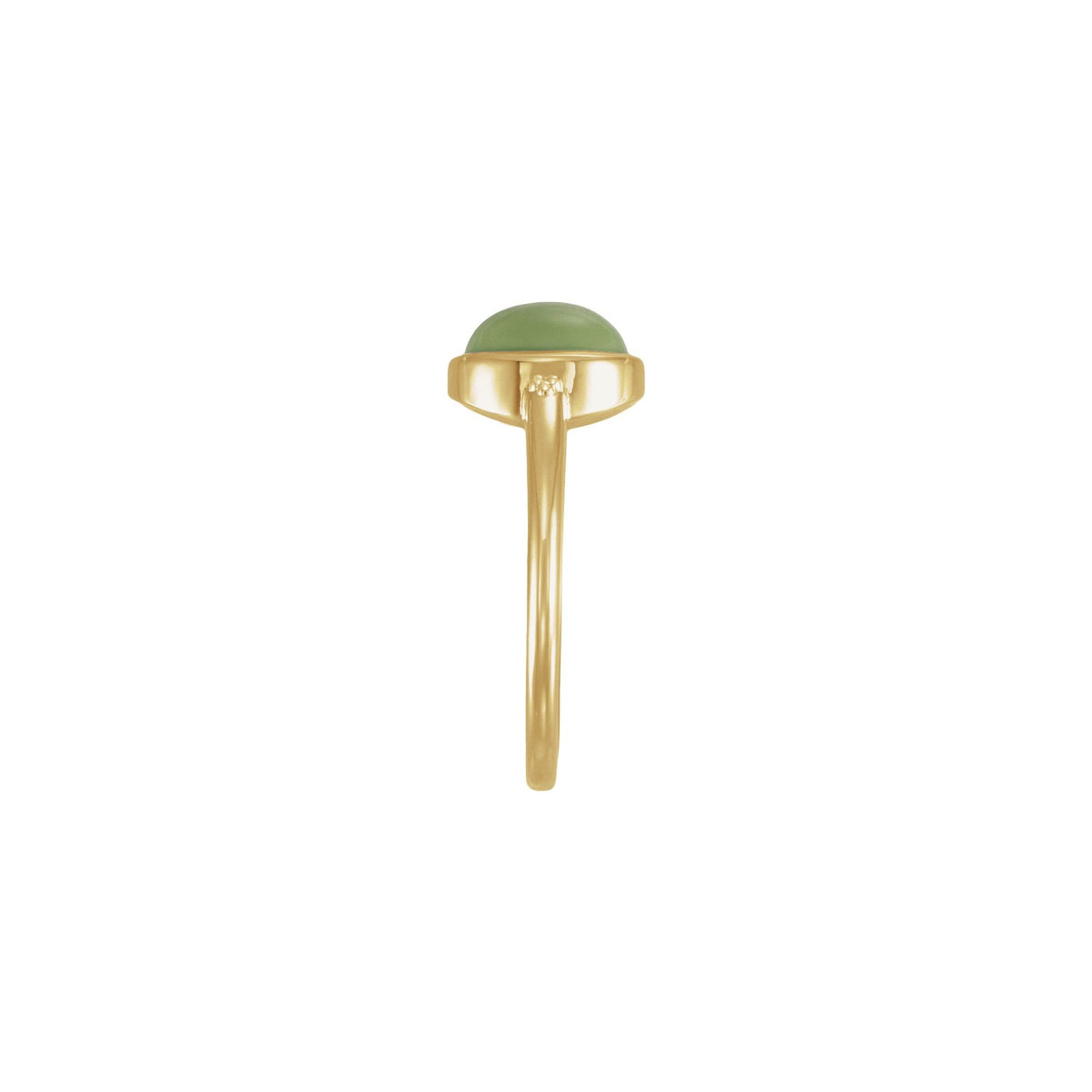 Natural Nephrite Jade Cabochon Ring