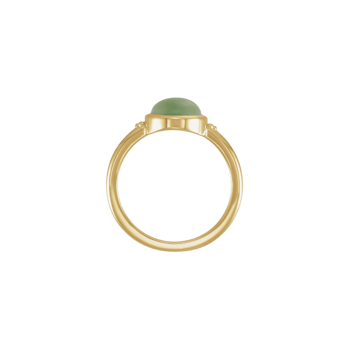 Natural Nephrite Jade Cabochon Ring