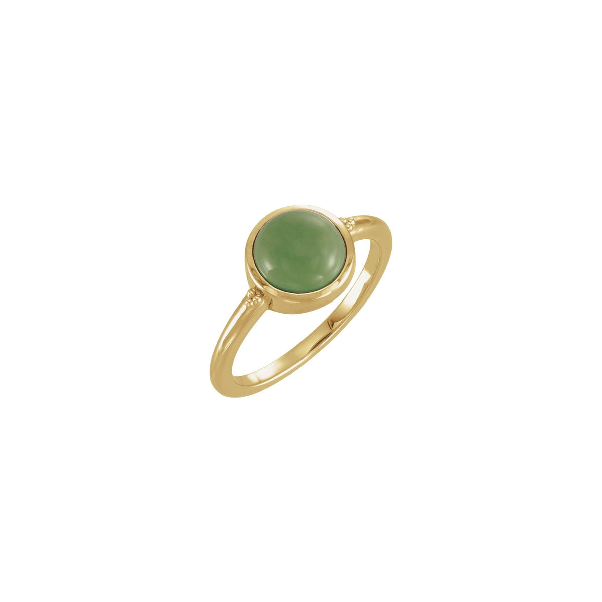 Natural Nephrite Jade Cabochon Ring