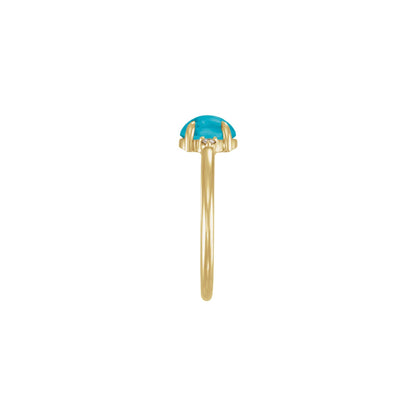 Natural Turquoise & .03 CTW Natural Diamond Ring