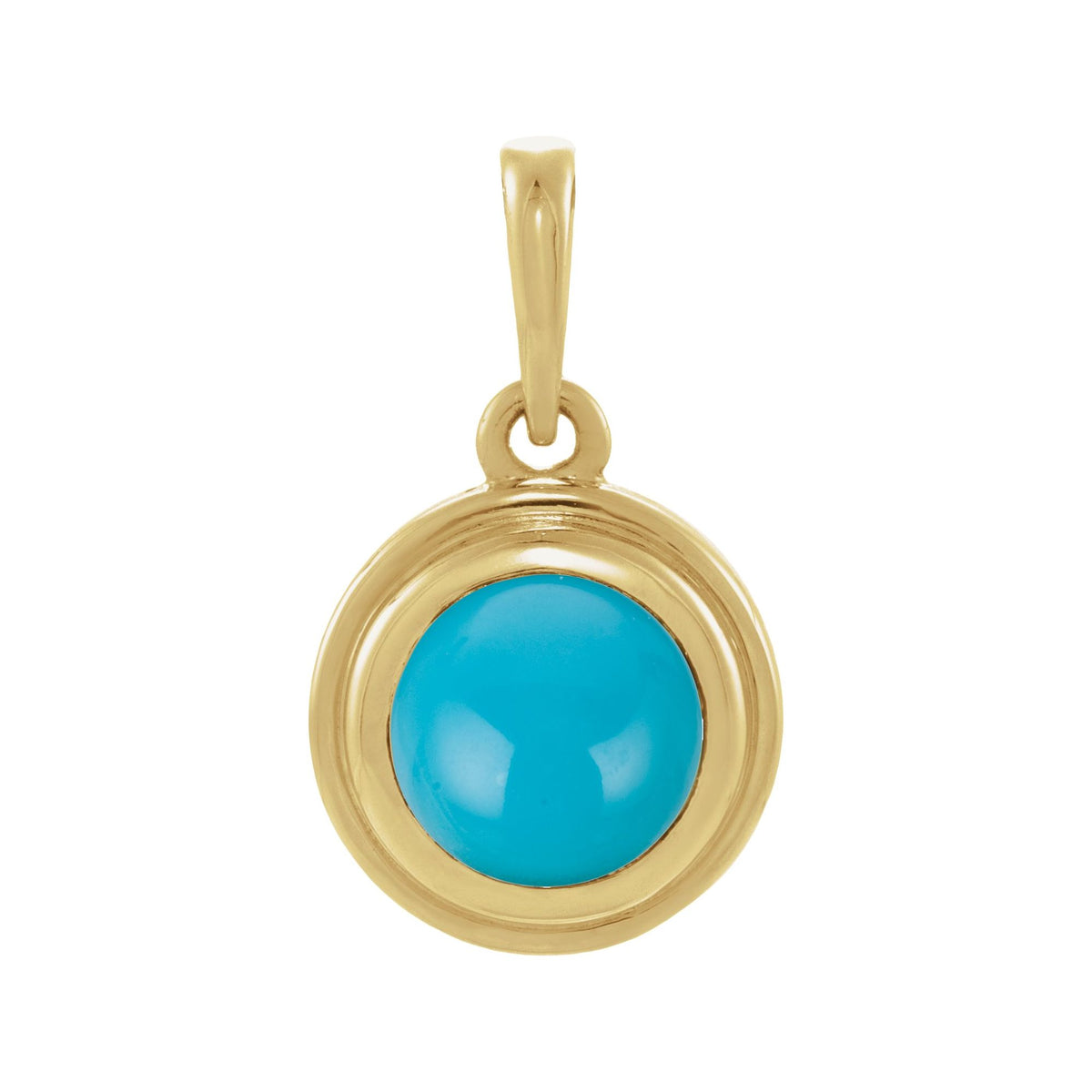 Natural Turquoise Cabochon Pendant