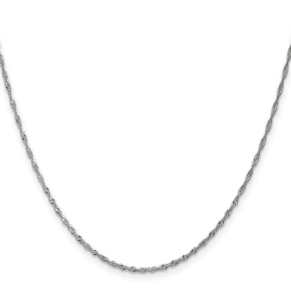 1.3mm Singapore Chain - White Gold