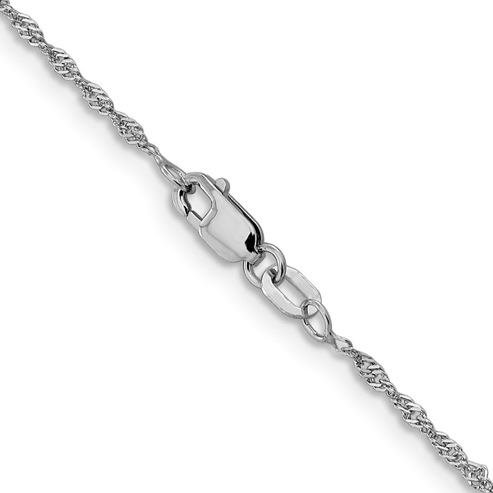 1.3mm Singapore Chain - White Gold