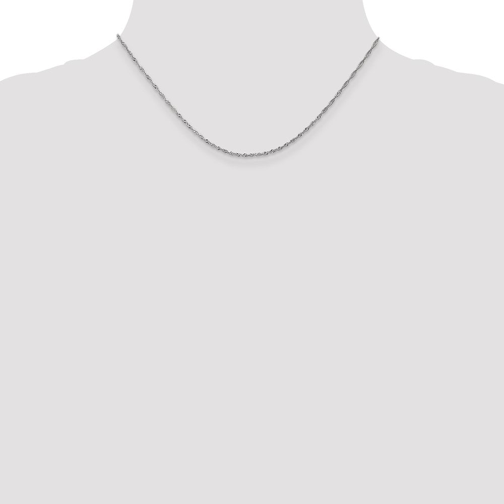 1.3mm Singapore Chain - White Gold