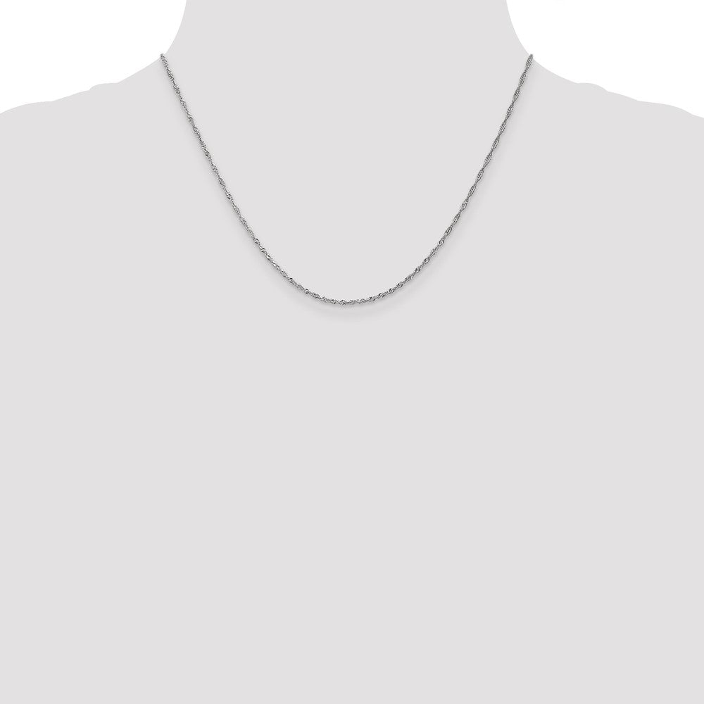 1.3mm Singapore Chain - White Gold