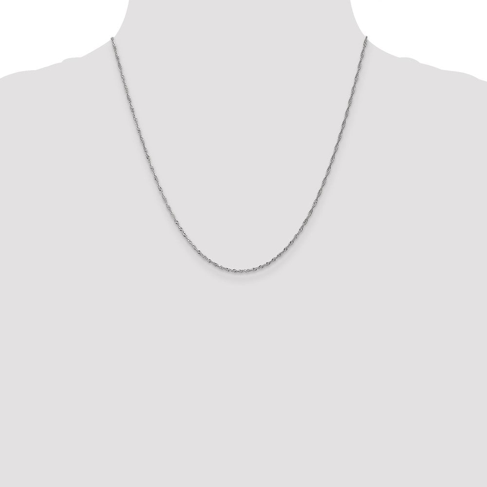 1.3mm Singapore Chain - White Gold