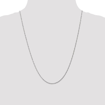 1.3mm Singapore Chain - White Gold