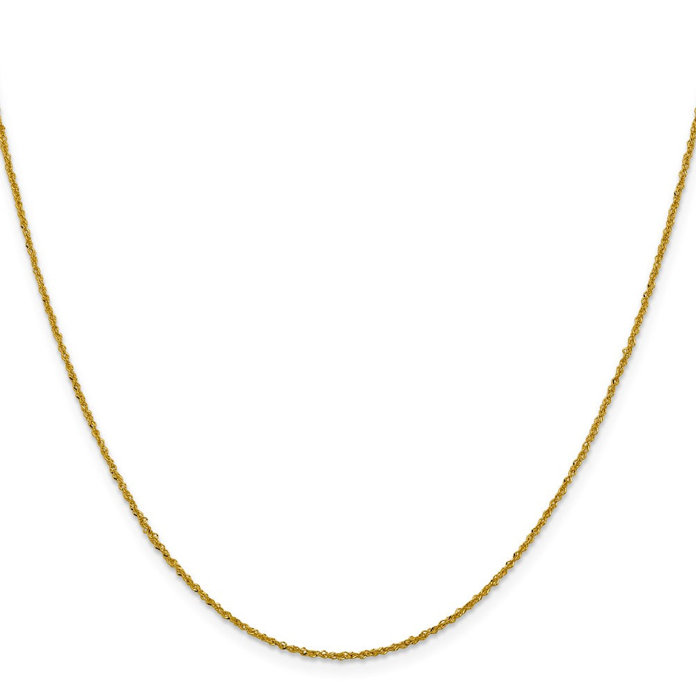 1mm Sparkle Singapore Chain - Yellow Gold