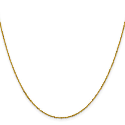 1mm Sparkle Singapore Chain - Yellow Gold