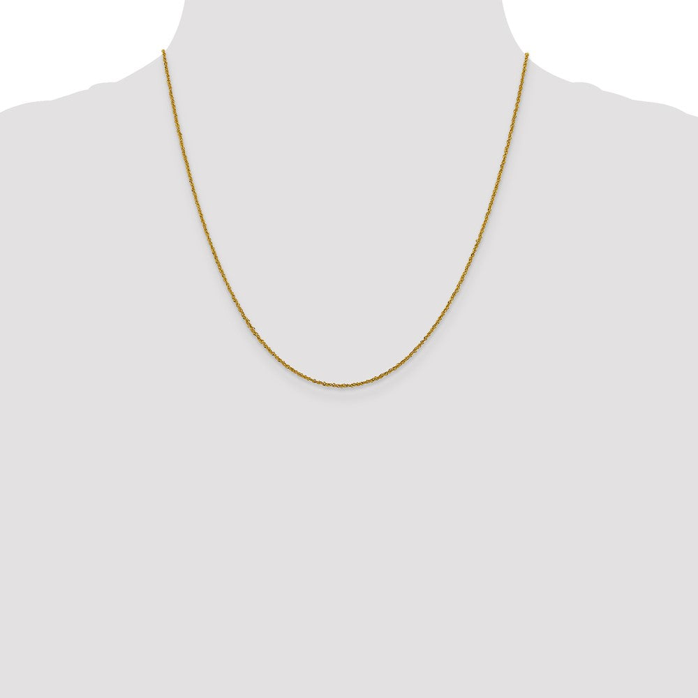 1mm Sparkle Singapore Chain - Yellow Gold