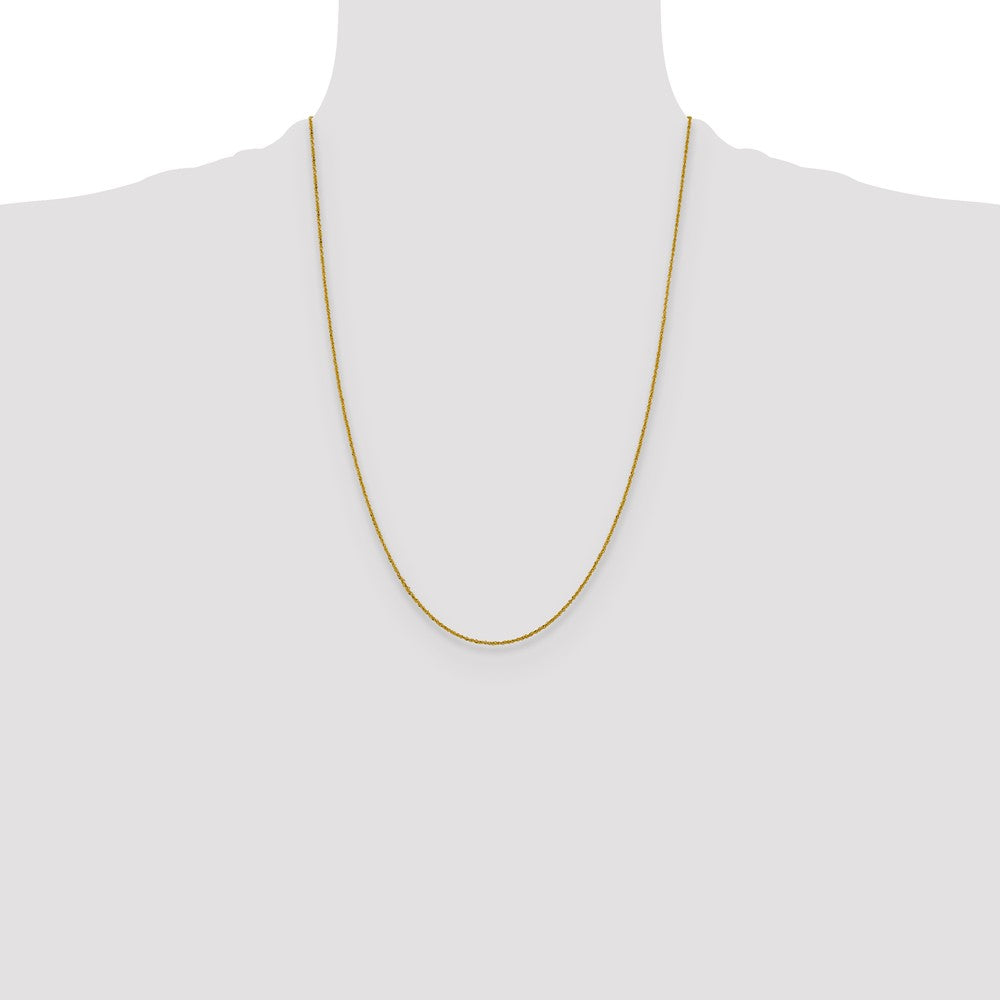 1mm Sparkle Singapore Chain - Yellow Gold