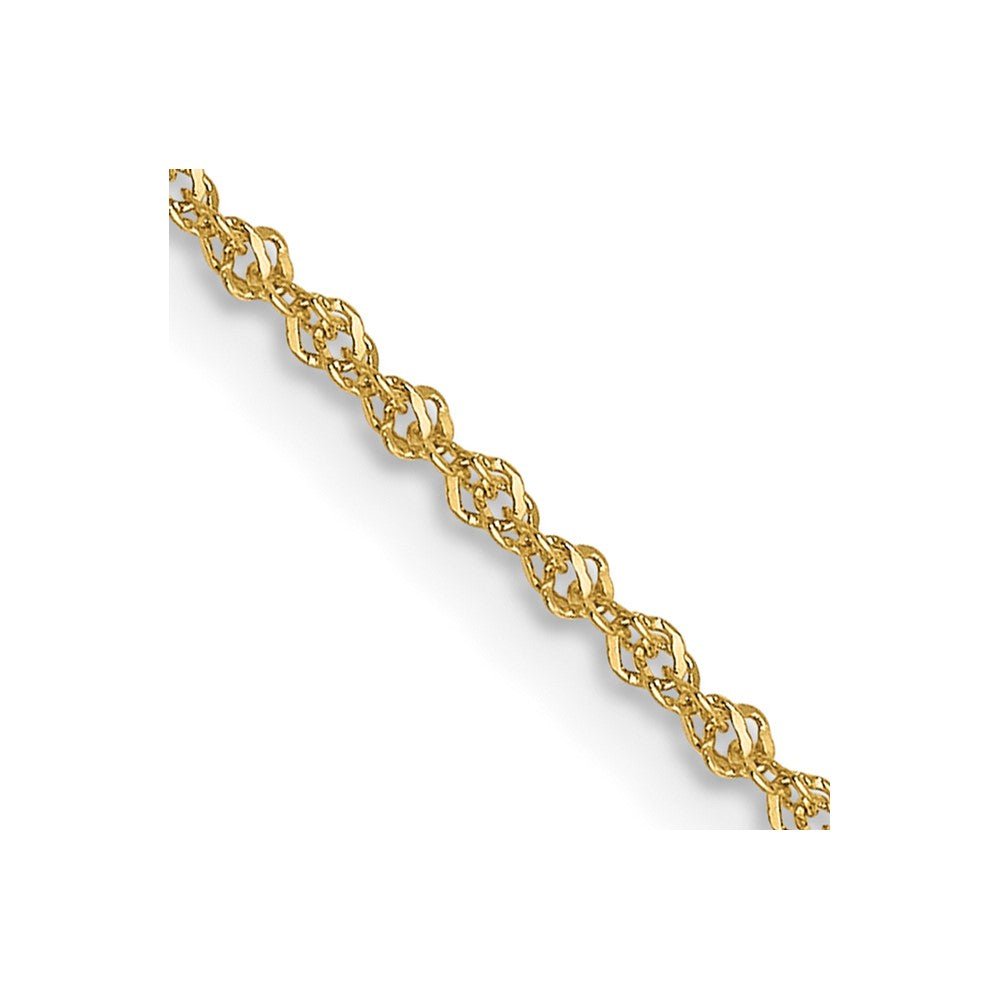 1mm Sparkle Singapore Chain - Yellow Gold