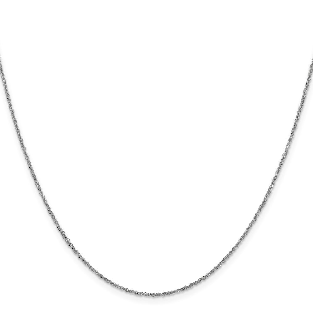 1mm Sparkle Singapore Chain - White Gold