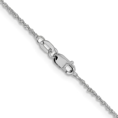 1mm Sparkle Singapore Chain - White Gold