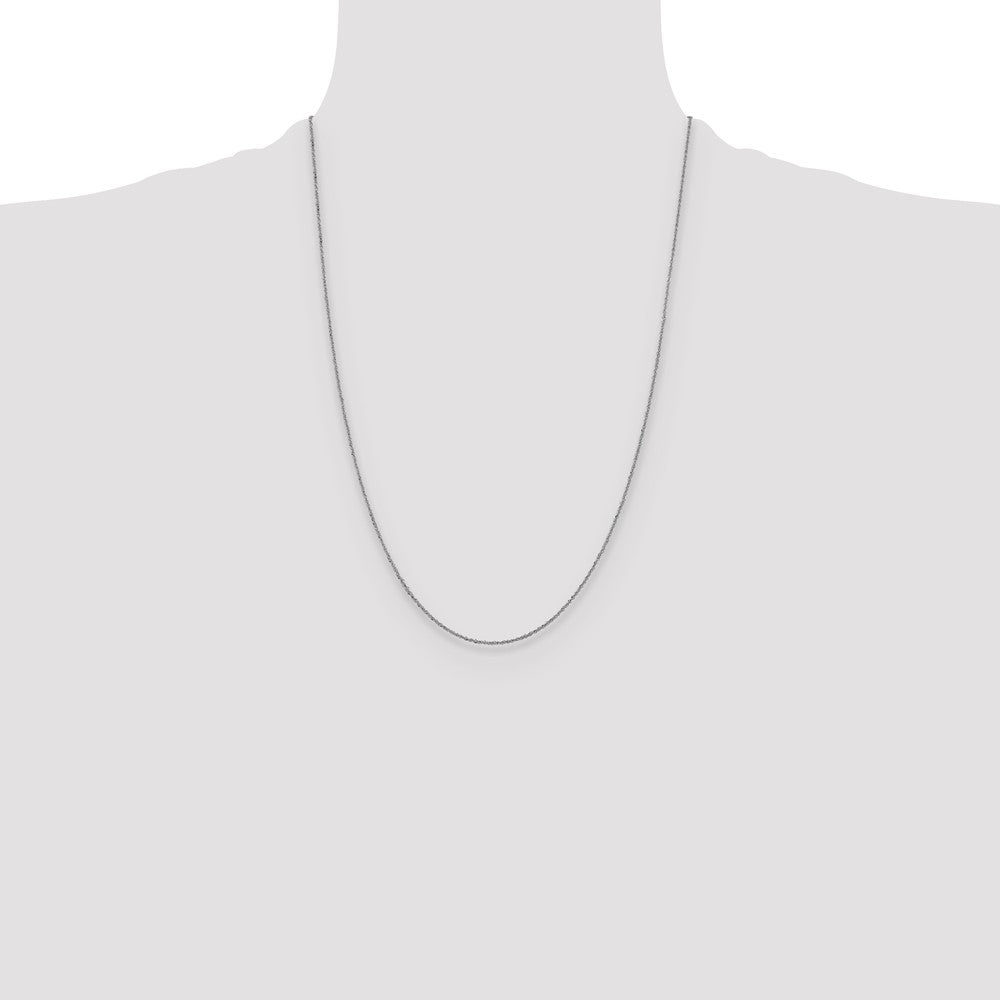 1mm Sparkle Singapore Chain - White Gold