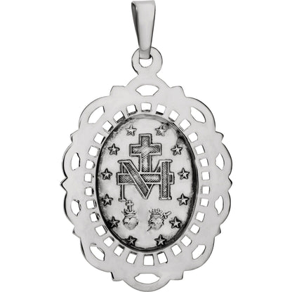 25x18 mm Oval Filigree Miraculous Medal