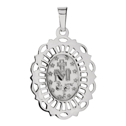 22x16 mm Oval Filigree Miraculous Medal