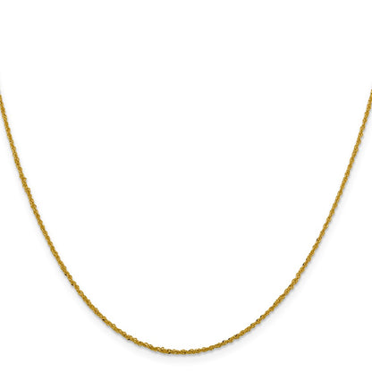 1.3mm Sparkle Singapore Chain - Yellow Gold