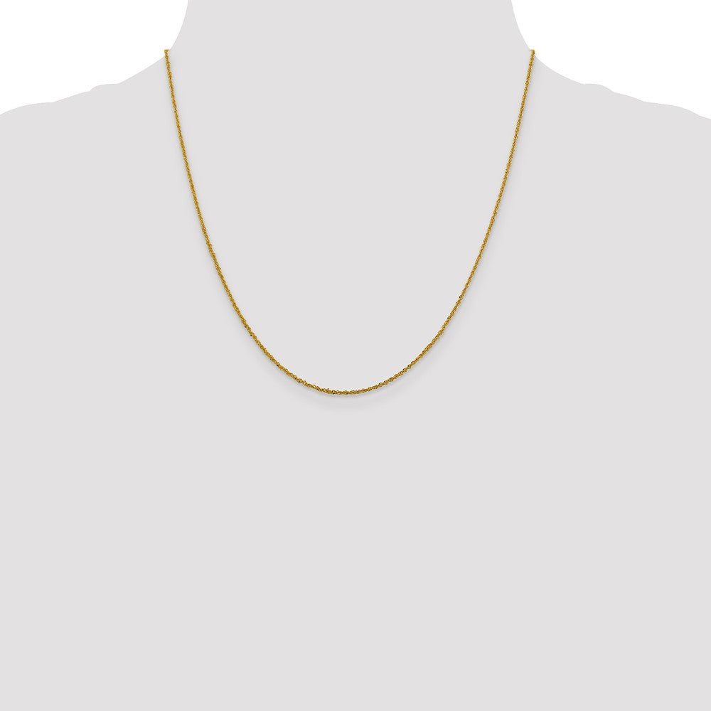 1.3mm Sparkle Singapore Chain - Yellow Gold