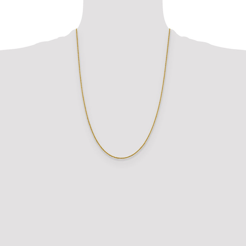 1.3mm Sparkle Singapore Chain - Yellow Gold