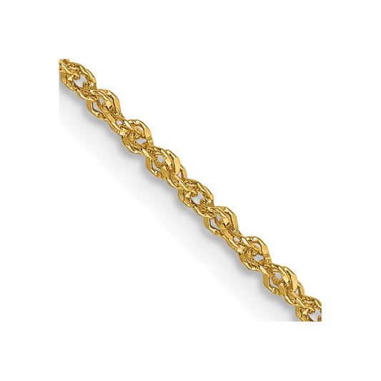 1.3mm Sparkle Singapore Chain - Yellow Gold