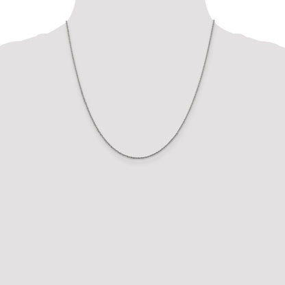 1.3mm Sparkle Singapore Chain - White Gold