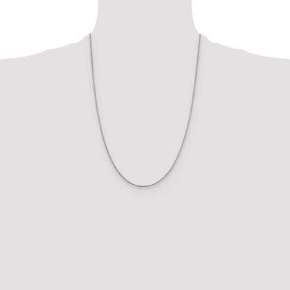 1.3mm Sparkle Singapore Chain - White Gold