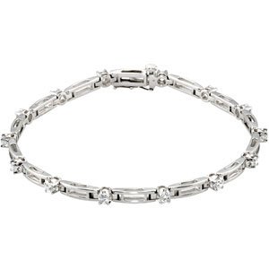 1 1/3 CTW Natural Diamond Line 7 1/2" Bracelet
