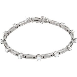 3/4 CTW Natural Diamond Line 7 1/4" Bracelet