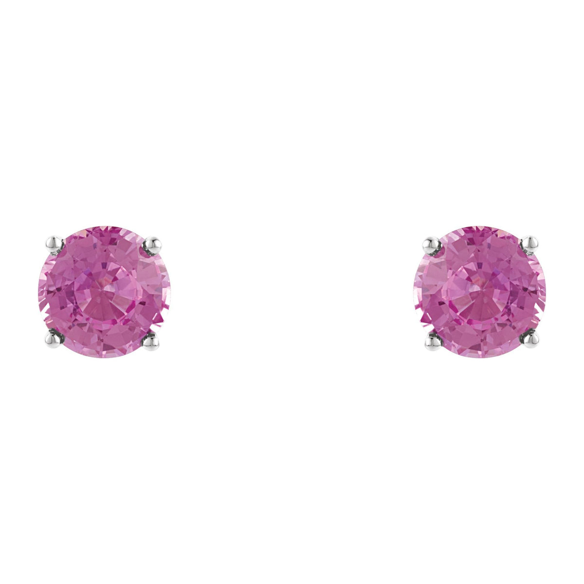 5 mm Natural Pink Tourmaline Earrings