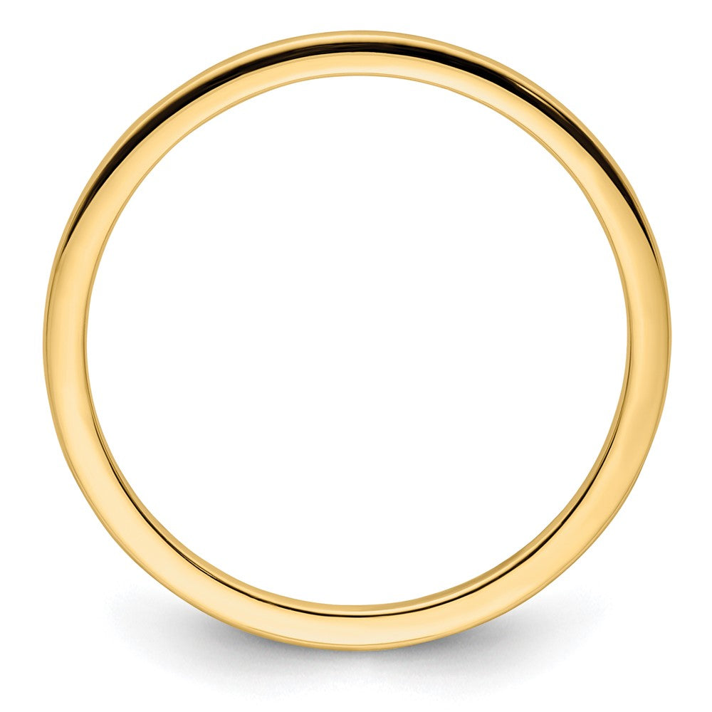 10K 1.2mm Half Round Stackable Band
