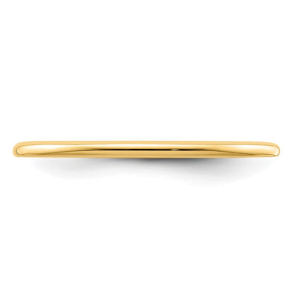 10K 1.2mm Half Round Stackable Band