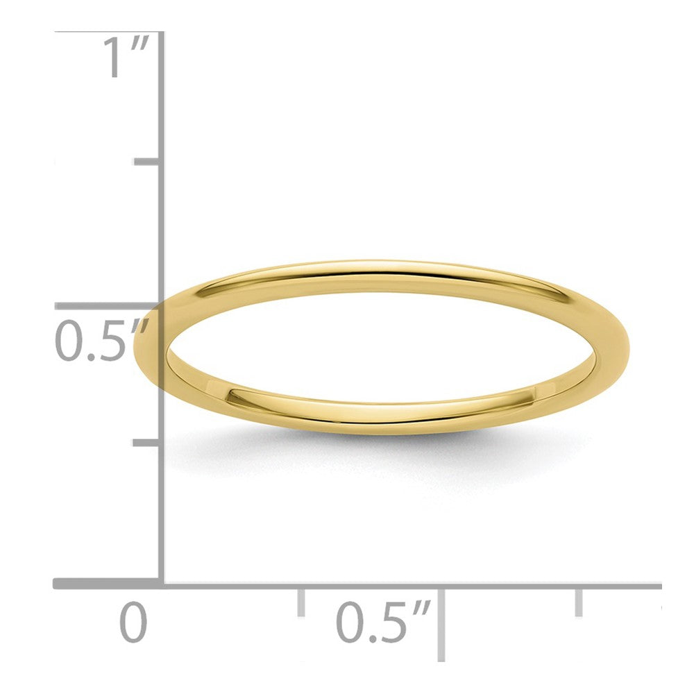 10K 1.2mm Half Round Stackable Band