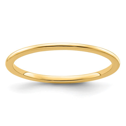 10K 1.2mm Half Round Stackable Band
