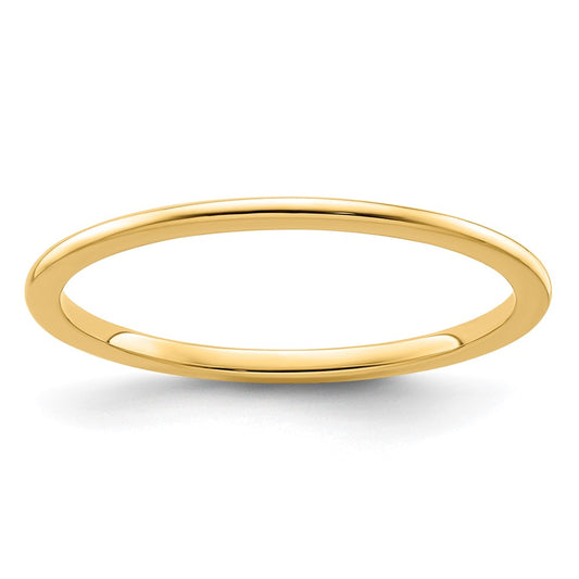 10K 1.2mm Half Round Stackable Band