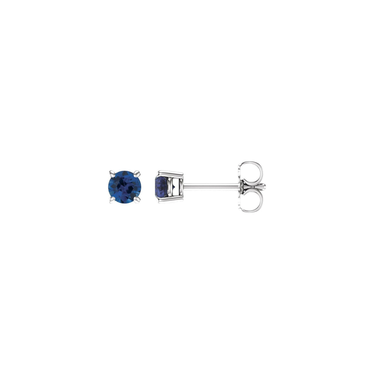4 mm Natural Blue Sapphire Earrings
