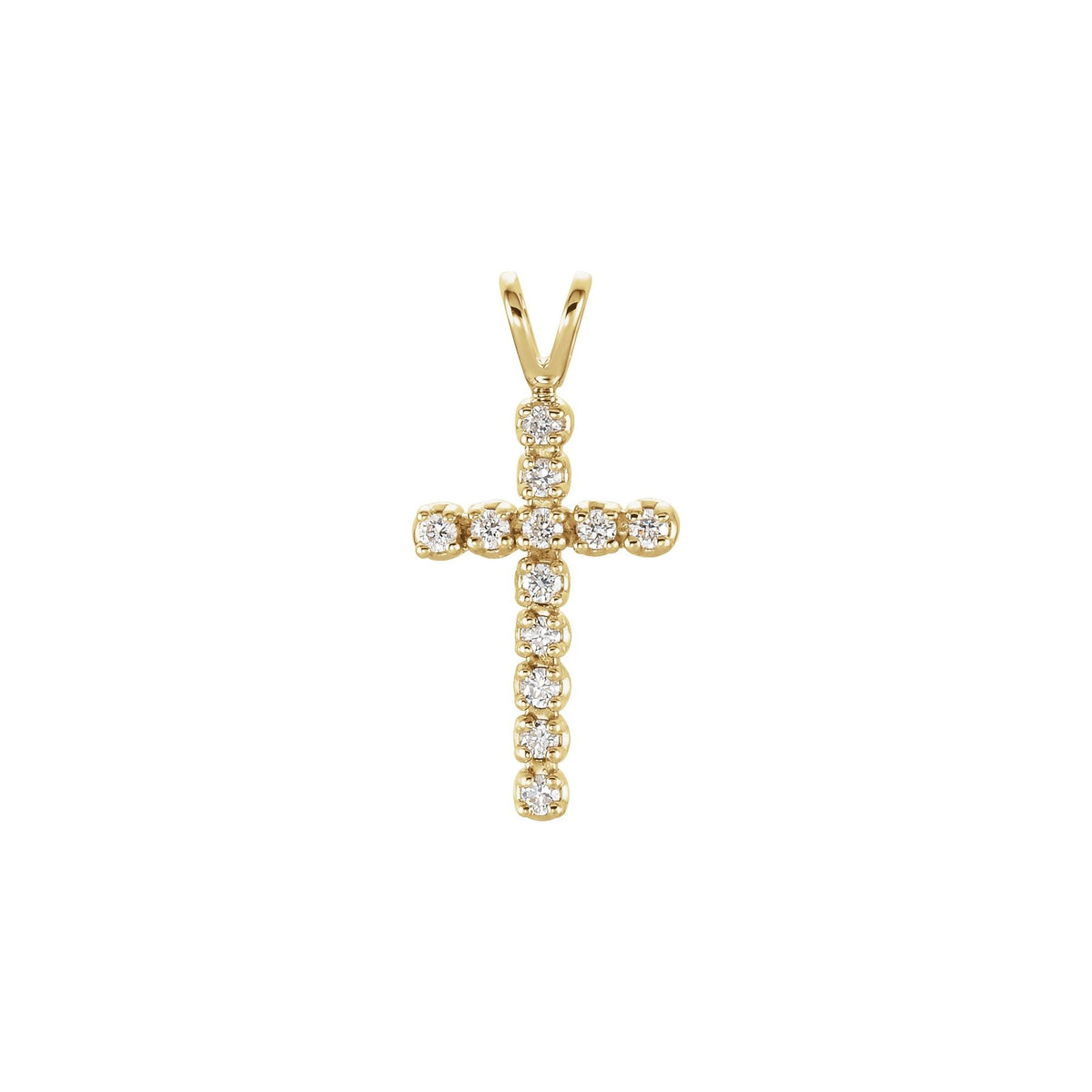 Natural Diamond Accented Cross Pendant