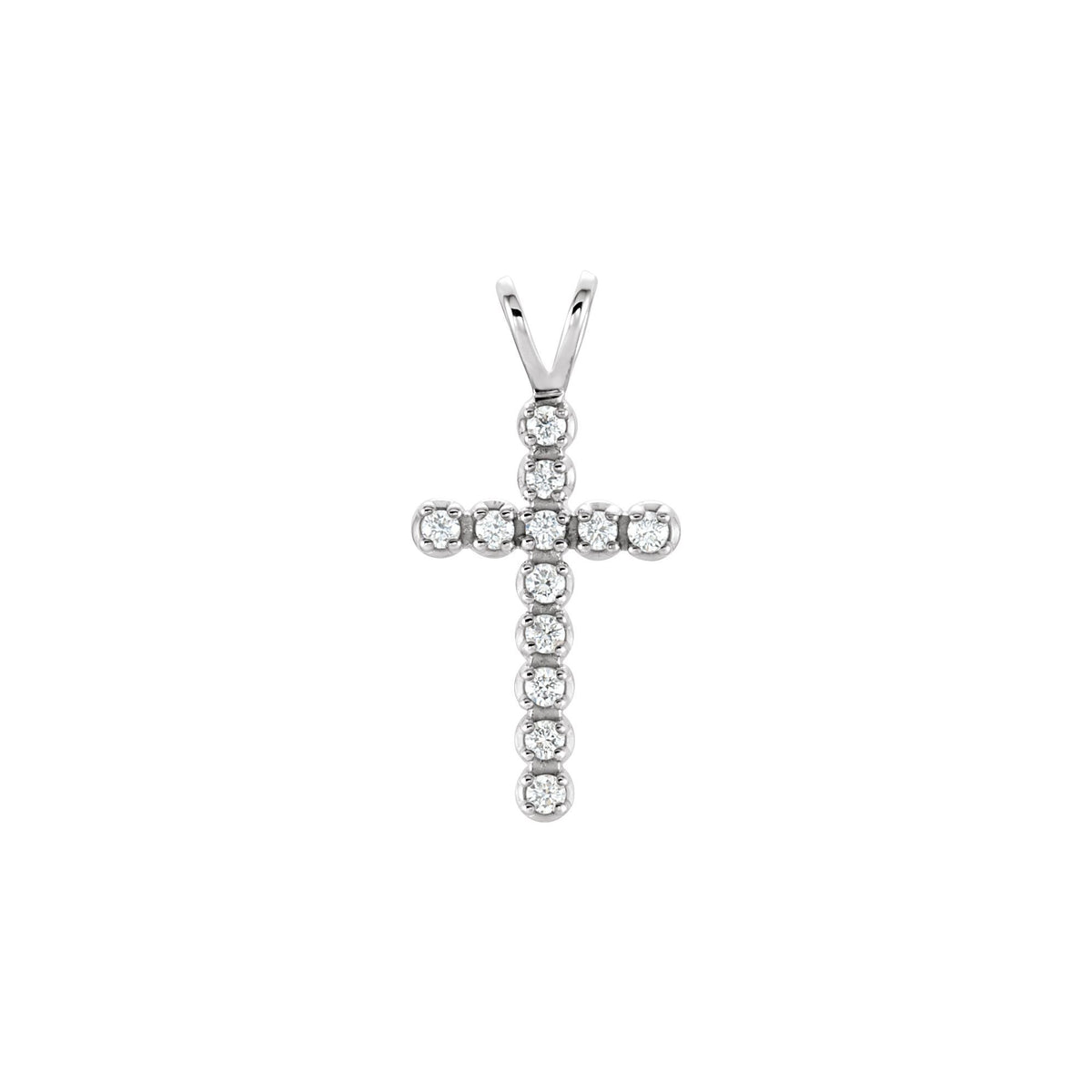 Natural Diamond Accented Cross Pendant