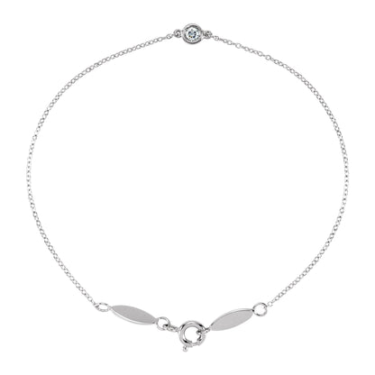 Natural Diamond Bezel-Set Link Bracelet