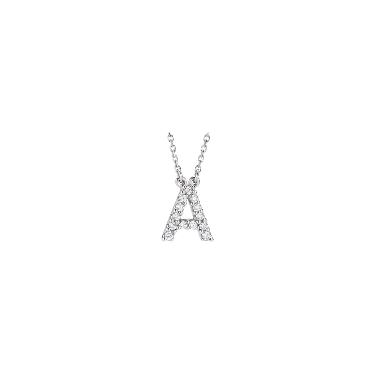 Natural Diamond Initial Necklace