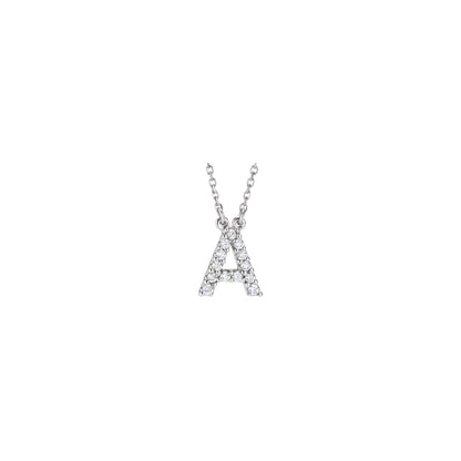 Natural Diamond Initial Necklace