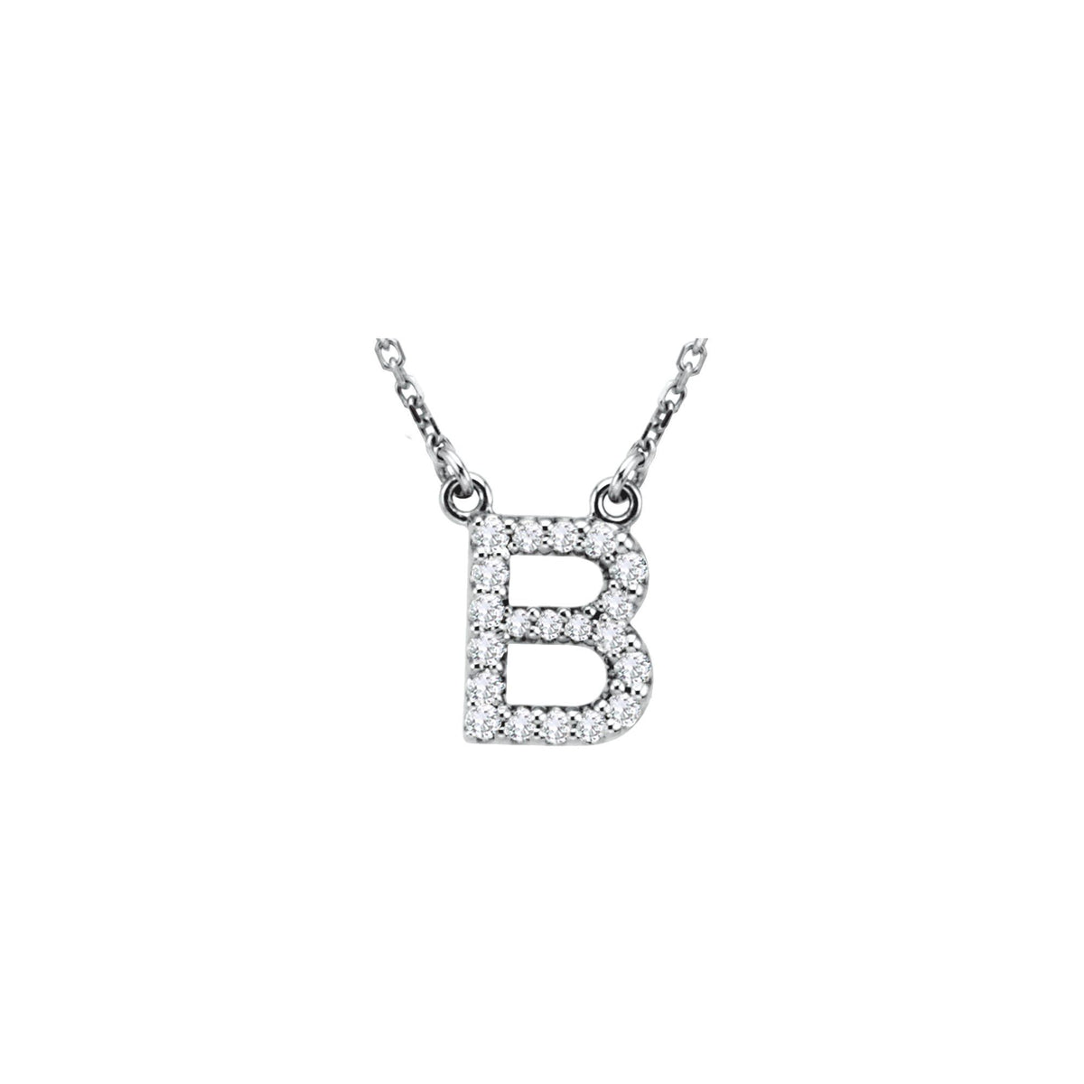 Natural Diamond Initial Necklace