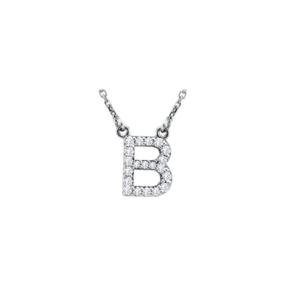 Natural Diamond Initial Necklace