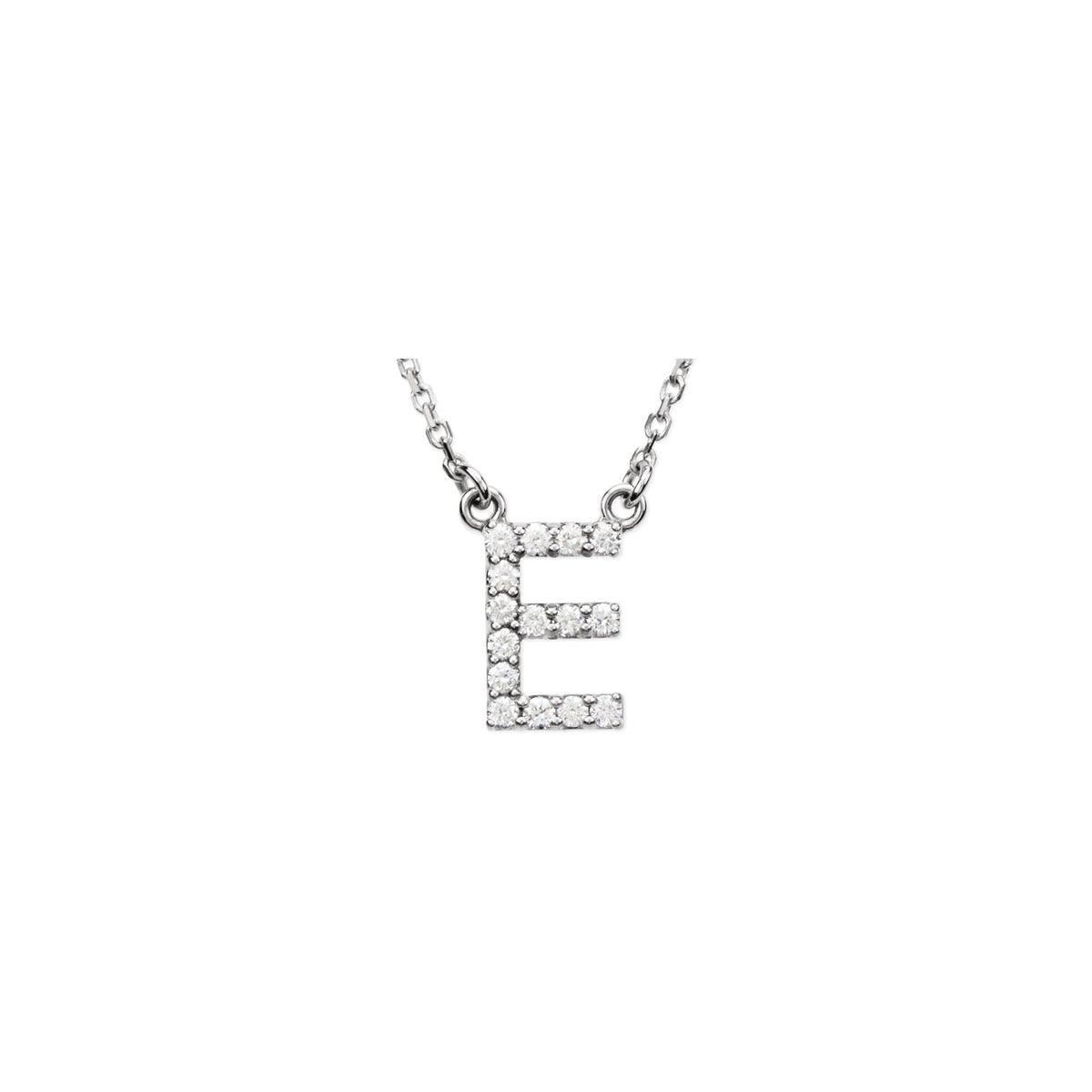 Natural Diamond Initial Necklace