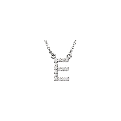 Natural Diamond Initial Necklace
