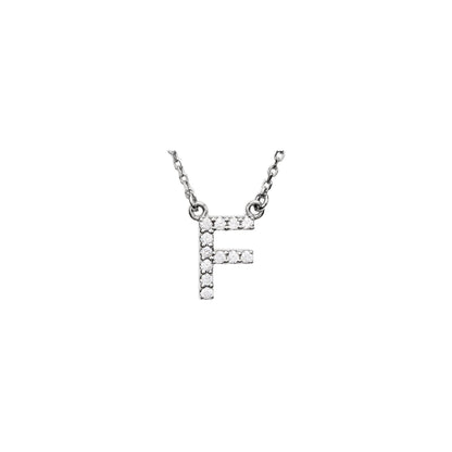 Natural Diamond Initial Necklace